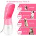 JOPHEK 300ml Portable Pet Drinking Bottle - Leakproof 180 Foldable Dog & Cat Water Bottle with Activated Carbon Filter for Travel & Camping - Pink - Buy Online on GoSupps.com