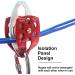 Newdoar 30kn Rope Roll Deflection Roller - CE Certified Double Roller for Rescue & Tree Climbing | Max 16mm | Swivel Plate | Durable Red - Buy Online on GoSupps.com