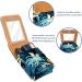Travel Lipstick Organizer Case - Portable Makeup Bag with Mirror Tropical Leaves Graphic - Shop Now - Buy Online on GoSupps.com