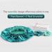 Reversible Silk Satin Bonnet for Sleeping - Large Adjustable Hair Wrap Cap for Women - BlackishGreen - Buy Online on GoSupps.com