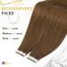 Buy Moresoo Tape In Extensions - Real Remy Hair Thick Brown Light Brown #8 45cm 10 Pieces 25g - Buy Online on GoSupps.com