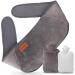 Heat bottle belts Fesaizwi 1l heat bottle belt 3 in 1 portable PVC heat bottle fashion heat bottle with a soft cover and waist cover for the neck and shoulder back legs gray minimalistic