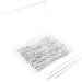 Eye Pins 70mm/2.76inch 200PCS 3 Colors 6 Styles Open Eyepins and Headpins for Jewelry Making (Head Pins  Silver Plated) Silver Plated Head Pins