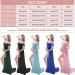 Feoya Maternity Maxi Dress | Chiffon Lace Strapless Gown for Pregnant Women | Blue | XL - Buy Online on GoSupps.com