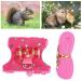 Adjustable Hamster Dishes & Running Vest Set | Leash for Syrian Hamsters Squirrels Mice & Ferrets - Flexible Linen Design - Buy Online on GoSupps.com