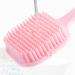 VOCOSTE Soft Silicone Bath Brush - Non-Slip Back Scrubber Shower with Long Handle in Pink for Men and Women - Buy Online on GoSupps.com
