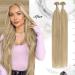 Moresoo U-Tip Real Hair Extensions 40cm #P14/613 - Strawberry Blonde & Platinum Blonde Bonding Extensions 50g Pack - Buy Online on GoSupps.com