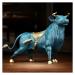 Buddha Statue/Buddha Figurines Chinese Zodiac Animal Bull Ox Mascot Hand-Carved Crafts High Temperature Coloring Statue Meaning Hard Work to Get Rich 8.6 Inch Height(Copper) Buddha Stat (Mug)