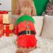 Funny Christmas Elf Costume for Dogs - Deluxe Holiday Outfit with Belt | Perfect for Medium Pets | Festive Dog Cosplay Shirt - Buy Online on GoSupps.com