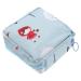Lurrose aunt's towel-storage bag bag for women's bandages sanitary holder for daily use mini-naucks polyester Miss girl heart menstrual bag sky blue 13x13x5cm