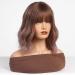 HAIRCUBE Ombre Pink Synthetic Wig for Women - Shoulder Length Cherry Blossom Pink Hair with Fringe - Buy Online on GoSupps.com