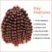 Toyotress Wand Curl Jamaican Bounce Crochet Braids Short Curly Hair Extensions (T30 12 inches) 12 inches T30 - Buy Online on GoSupps.com