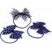 KOONY Baby Girls Navy Hair Bow Elastic Ties Ponytail Holders - 16pc Set - Buy Online on GoSupps.com