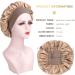 AliLeader 2Pcs Silk Hair Wrap for Sleeping - Black+Gold Satin Bonnet for Curly Hair - Buy Online on GoSupps.com