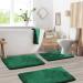 Clara Clark Hunter Green Memory Foam Bathroom Mats Set - Soft Non-Slip Absorbent - 3-Piece Small/Large/Contour - Buy Online on GoSupps.com