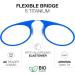 Didinsky Reading Glasses for Men & Women | Compact & Lightweight Edgeless Design | Unisex Comfortable with Adhesive Strips | Ideal for Travel & Reading Product Labels - Orsay Kleinbio 2.0 x - Buy Online on GoSupps.com
