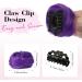 REECHO 2 PCS Mini Claw Clip in Messy & Cat Ears Hair Bun Extensions Wig Accessory Updo Hairpieces for Women Girls (Pack of 2-3.5" Wavy Dark Purple) Pack of 2-3.5" Wavy Dark Purple - Buy Online on GoSupps.com