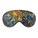 Rainbow Color Psychedelic Spiral Paisley Sleep Mask for Women Adjustable Sleeping Eye Shades Cover with Elastic Strap