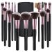 Makeup Brushes SOLVE Professional 16pcs Brushes Set with case face makeup brushes set foundation eyeshadow brush set travel make up brushes with wooden Handle Softy synthetic fiber( & )