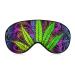 Psychedelic Weed Leaf Sleep Mask Eye Cover for Sleeping Blindfold with Adjustable Strap Blocks Light Night Travel Nap for Men Women