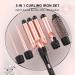 8-in-1 Beach Wave Curling Iron Wand Set for Long and Short Hair - 30s Heat-up, 5 Ceramic Barrels, 2 Heat Settings - Rosa Gold - Buy Online on GoSupps.com