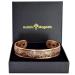Ladies Pure Copper Magnetic Bracelet Women Copper Bangle Cuff Holistic Magnetic Band with 6 Strong Neodymium Magnets Adjustable Floral Pattern-PC (L: Wrist 19.5-22.5cm/7.6-8.75")