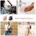 2Pcs Hand Sanitizer Keychain | Portable Leather Holder (30ml) for Travel | Refillable Case for Lotion & Liquid Soap - Black & Pink - Buy Online on GoSupps.com
