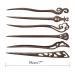 inSowni 6 Pack Handmade Sandalwood Vintage Hair Sticks Pins Clips for Women - Chinese Japanese Retro Design - Buy Online on GoSupps.com