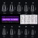 Gelike EC Short Coffin Nail Tips - 240PCS | Soft Gel Full Cover Nail Extensions | Pre Etched Clear False Nails | Press On Nails | 10 Sizes - PMMA Resin - Buy Online on GoSupps.com