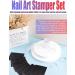 EBANKU French Manicure Kit: 6 PCS Stickers, Rotated Nail Stamper, Silicone Stamper Heads, Scraper - DIY Manicure Tools - Buy Online on GoSupps.com