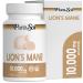 Pura Sol Lion s Mane Mushroom Capsules 10 000 mg - 10:1 Hericium Powder Extract Supplement- Focus Clarity and Cognition Supplement