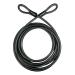 DELSWIN Security Steel Cable with Loops - 6ft, 15ft Heavy Duty Bike Steel Cable 3/8 inch Thick Vinyl Coated Braided Lock Cable for Bicycle, Generator, Kayak, Patio Furniture 15FT Cable
