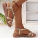Buy XTZYGLFD Women's Comfortable Sandals - Breathable Open-Toe Summer Shoes | Classic Flat Slippers in Beige - Size 41 EU - Buy Online on GoSupps.com