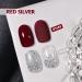 GAOY Red Gel Nail Polish Set - 16ml UV Soak Off with Silver Glitter - Perfect for DIY Manicure at Home | 2 Colors (1149 2264 - Buy Online on GoSupps.com