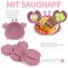 Mojinl Silicone Baby Dishes Set - BPA Free 8 Piece Suction Cup Baby Dining Set in Pink | Baby Plates Spoons Bowls Bibs Snack Cups for Boys & Girls - Buy Online on GoSupps.com