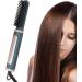 Electric Hair Straightening Brush - 5 Temp Ceramic Comb for All Hair Types | Prevent Burns & Ideal for Daily Use (US Plug - Buy Online on GoSupps.com