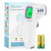 Fieberhermometer contactless Infrared Third -Hinge for Baby Adult Children Digital Thermometer Fever with precise readings fever alarm LCD display 50 memory function White+purple
