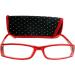 Stylish Designer Reading Glasses for Women - Red Glossy with Rhinestones Spring Hinge Multiple Diopter Options 1.0 to 3.0 - Buy Online on GoSupps.com