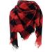 Elegant Hanxiulin Women's Warm Winter Cotton Triangle Scarf - Large Red Cashmere Wrap - Buy Online on GoSupps.com