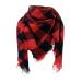Hanxiulin women scarves warm winter cotton triangle Elegant scarves wrap scarf wipes triangular scarf large cashmere unit size red