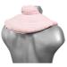 Neck pillow with stand-up collar organic fabric pink and white. Rapeseed pillow. Neck pillow heat pad - a very comfortable neck warmer