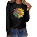 tsaChick Women's Oversized Sweatshirt Black 105 S - Clearance Autumn Winter Sunflower Hoodie - Buy Online on GoSupps.com