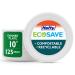 "Hefty ECOSAVE Compostable Disposable Paper Plates Dinner 10" 125 Count