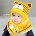 Baby Balaclava Kids Winter Hat Scarf with Double Pom Pom Design - F-Yellow - Buy Online on GoSupps.com