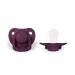 Filibabba Schnuller 2 Set |Baby pacifier made of silicone in beautiful matt colorsTemporary pacifier |Danish design |2 pieces with pacifier box (plum 0-6 months)