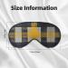 SSIMOO Double-Sided Eye Mask - Yellow Gray Black Plaid Print for Better Sleep Quality | Soft & Light Blocking | International Shipping Available - Buy Online on GoSupps.com