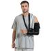Post Shoulder Surgery Shirts Cotton Chemo Shirts for Port Access Men Crewneck Short Sleeve Tear Way Rehab Recovery T-Shirt with Right & Left Side Snaps Arm Open Dialysis Clothing Large Grey