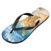 Mnsruu Blue Ocean Starfish Shell Sand Flip Flops - Perfect for Home Hotel Spa & Travel | Unisex Sizing - Buy Online on GoSupps.com