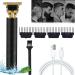 Yamloveme Trimmer Trimmer for Men Zero Gapped Trimmer for Men Electric Trimmer Yamloveme Cordless Hair Clipper Professional Electric Hair Zero Gapped Hair Clippers With 4 Different Combs (Black)