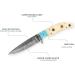 Handmade Perkin Damascus Hunting Knife | Bone & Turquoise Handle | Premium Quality Outdoor Tool - Buy Online on GoSupps.com